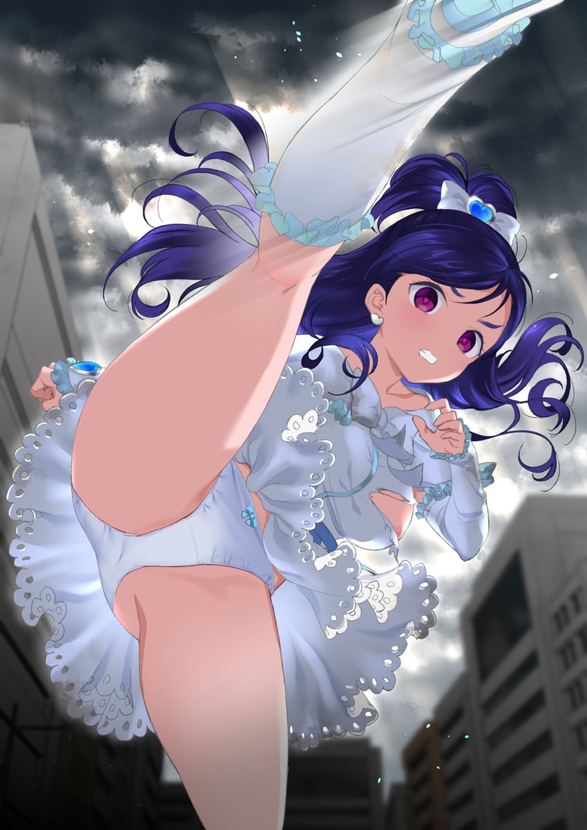 yukishiro honoka and cure white (precure and 1 more) drawn by yamada_ichizoku