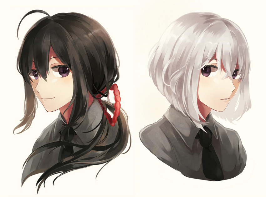 namazuo toushirou and honebami toushirou (touken ranbu) drawn by unapoppo