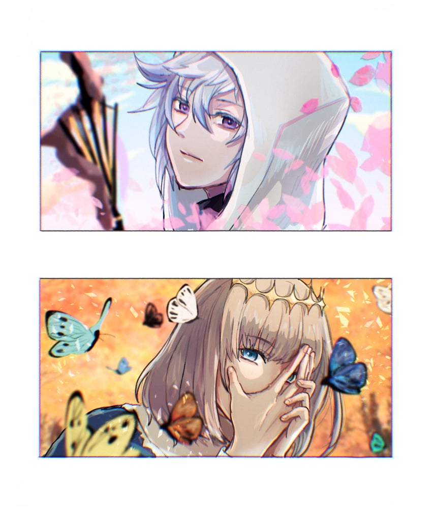 oberon and merlin (fate and 1 more) drawn by makkura_(gloe)