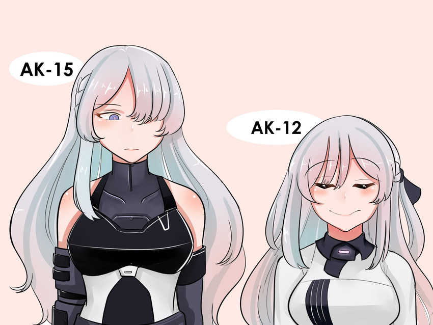 ak-12 and ak-15 (girls' frontline) drawn by abineko
