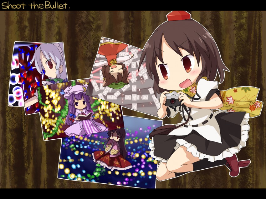 izayoi sakuya, patchouli knowledge, shameimaru aya, chen, and houraisan kaguya (touhou and 1 more) drawn by yamabuki_(yusuraume)