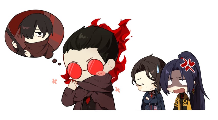 yi sang, jia huan, gubo, and hermann (project moon and 1 more) drawn by ranya_(artiraia)