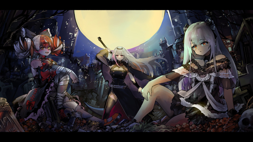 mori calliope, uruha rushia, and kureiji ollie (hololive and 2 more) drawn by vyragami