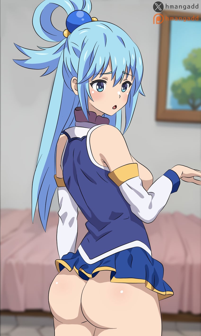 aqua (kono subarashii sekai ni shukufuku wo!) drawn by hmangadd
