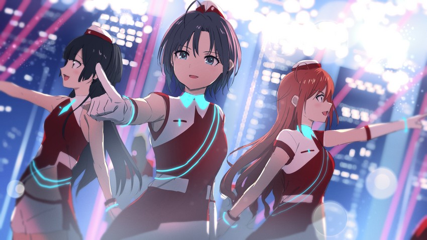 mayuzumi fuyuko, asakura toru, and arisugawa natsuha (idolmaster and 1 more) drawn by misaki_nonaka
