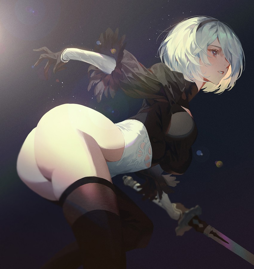 2b (nier and 1 more) drawn by fajyobore