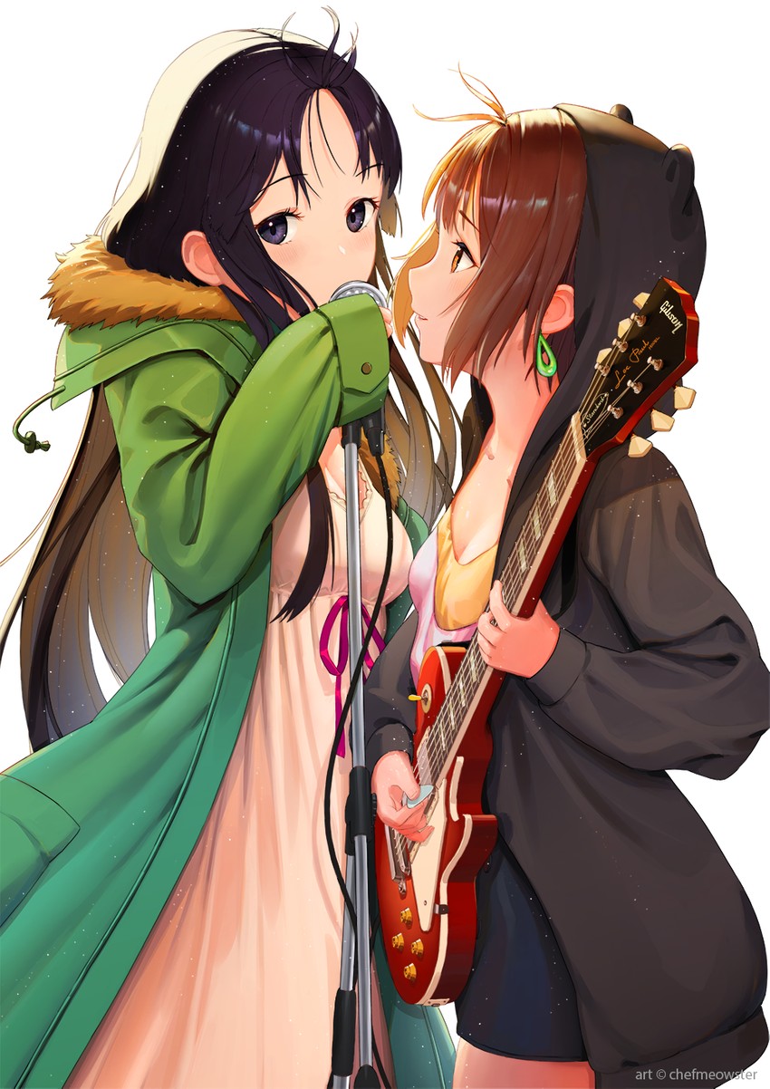 akiyama mio and hirasawa yui (k-on!) drawn by meowster