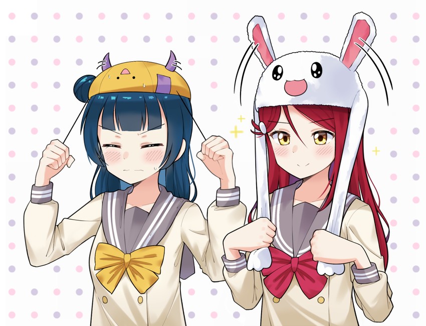 tsushima yoshiko, sakurauchi riko, and gema (love live! and 2 more) drawn by ceph_(greatyazawa1819)