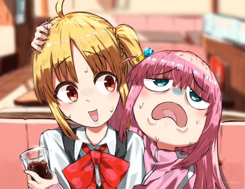 gotoh hitori and ijichi nijika (bocchi the rock!) drawn by ga-chan_(kokonattusoul)