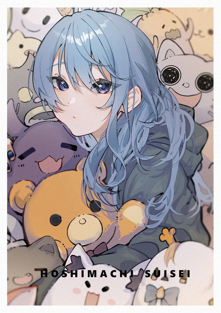 hoshimachi suisei, takodachi, bibi, pekomon, neko, and 8 more (hololive and 1 more) drawn by mirai99