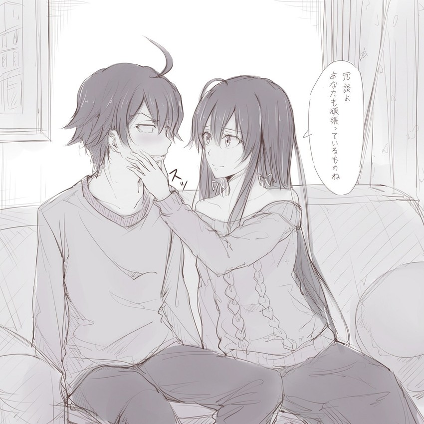 yukinoshita yukino and hikigaya hachiman (yahari ore no seishun lovecome wa machigatteiru.) drawn by ponpon_(ponpon62126)