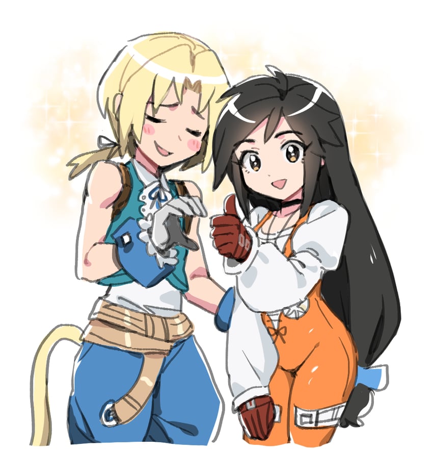zidane tribal and garnet til alexandros xvii (final fantasy and 1 more) drawn by dede_(qwea_00000)