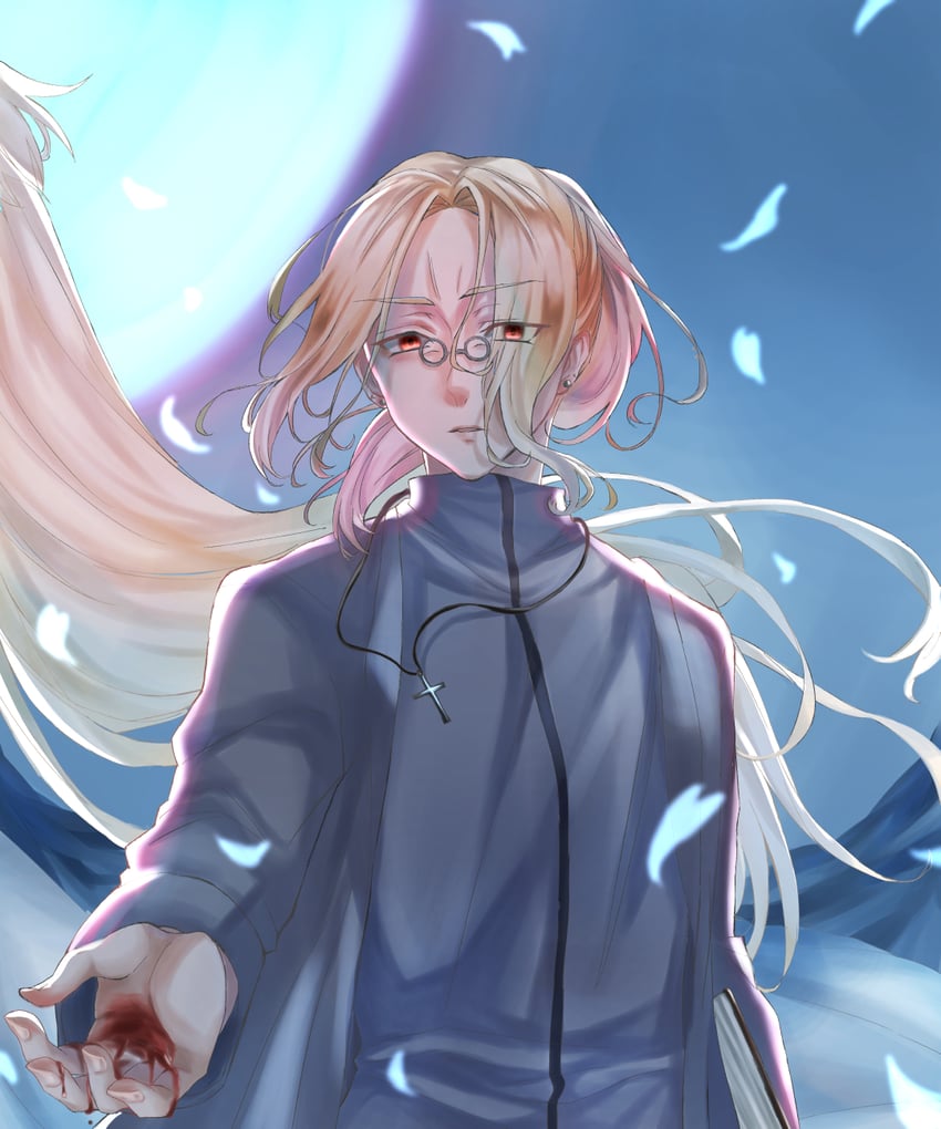 arcueid brunestud, archetype earth, and michael roa valdamjong (tsukihime) drawn by yuzu_(pixiv_54192275)