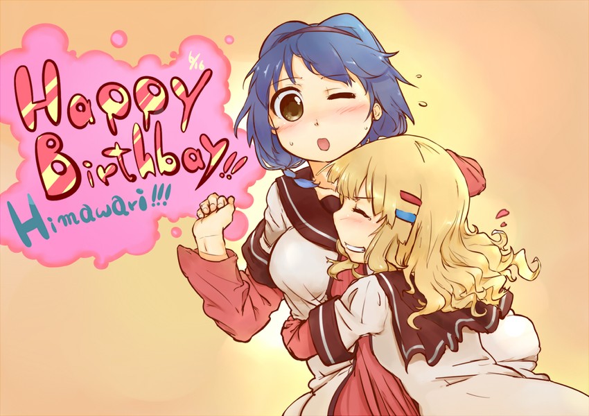 oomuro sakurako and furutani himawari (yuruyuri) drawn by aimitsu_(ibityuttyu)