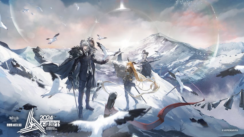 silverash, degenbrecher, tenzin, and gnosis (arknights) drawn by mag_(mag42)