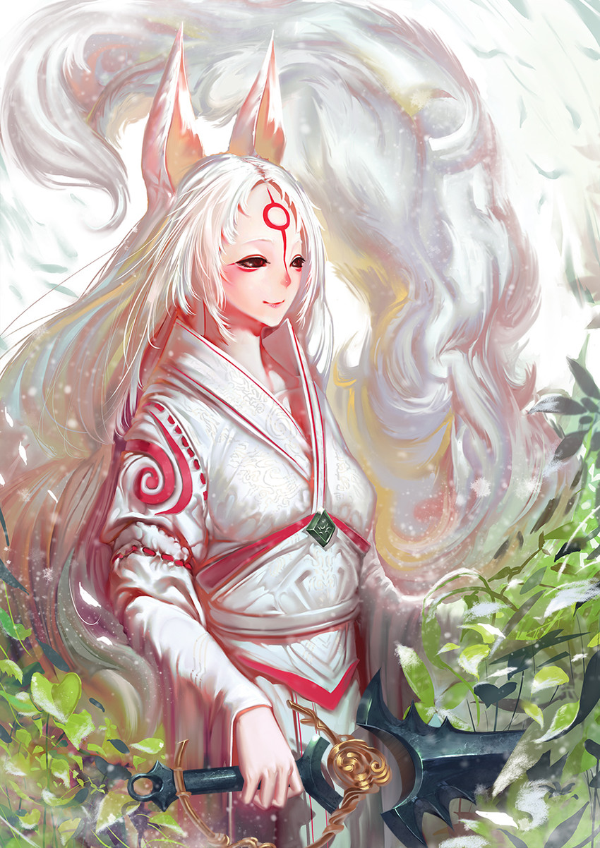 amaterasu (ookami and 1 more) drawn by karasu-san_(syh3iua83)