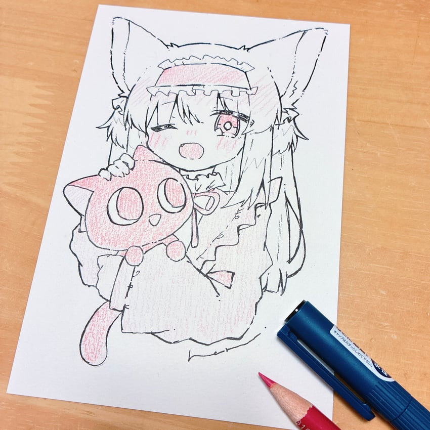 suzuran and luo xiaohei (arknights and 1 more) drawn by haru_(aona1122)