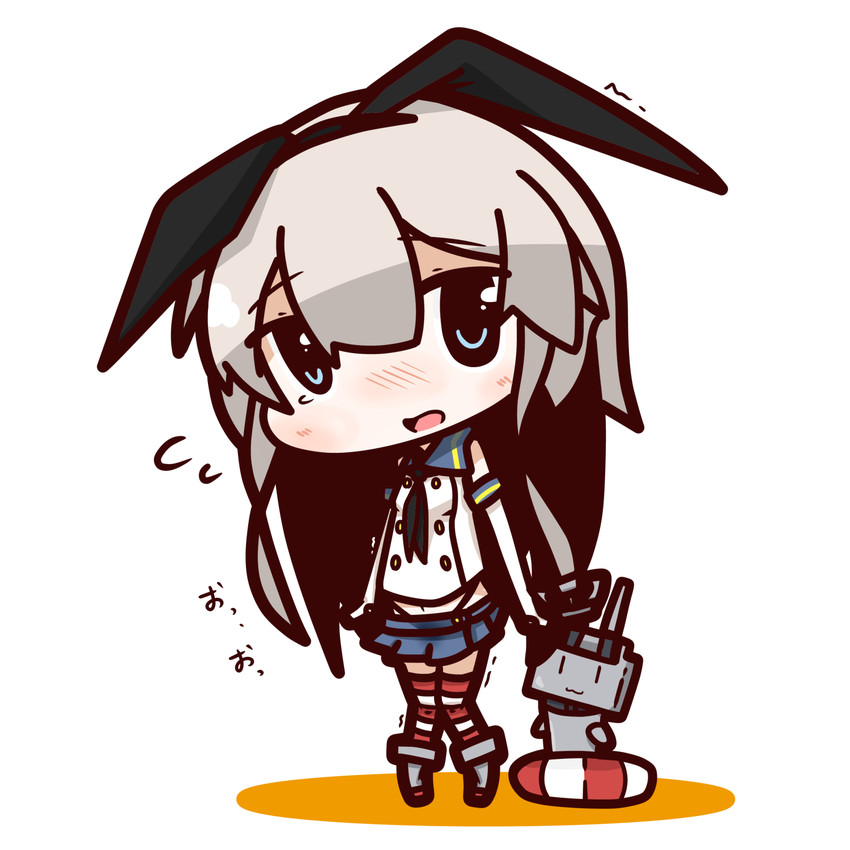 shimakaze and rensouhou-chan (kantai collection) drawn by nuu_(nu-nyu)