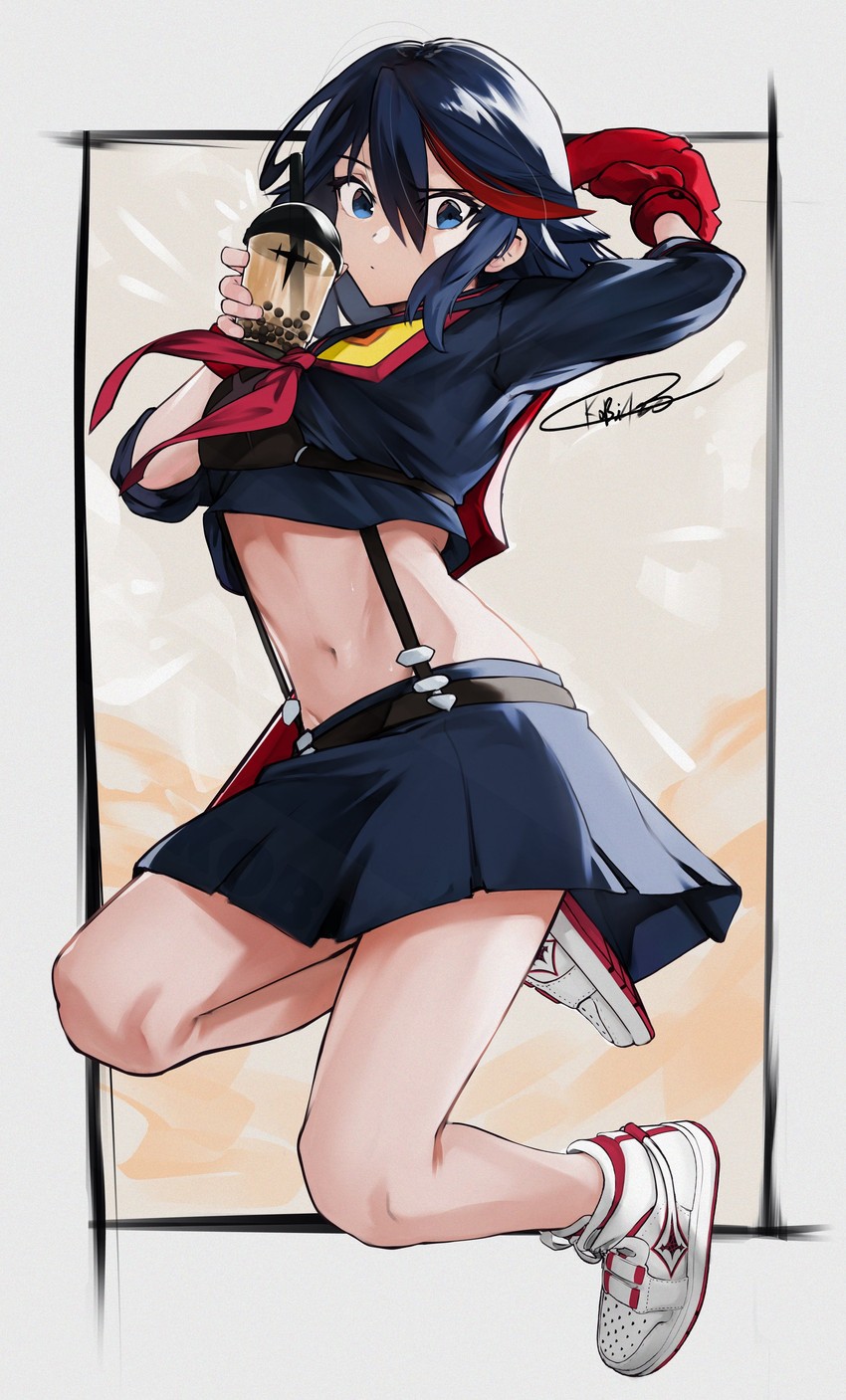 matoi ryuuko and senketsu (kill la kill) drawn by kobi420