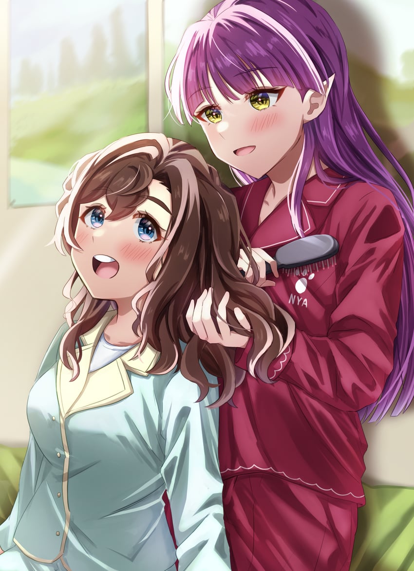 nekomusume and inuyama mana (gegege no kitarou) drawn by e_atkenedm