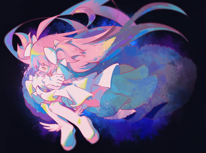kaname madoka and ultimate madoka (mahou shoujo madoka magica) drawn by morizo_(morizoshop)