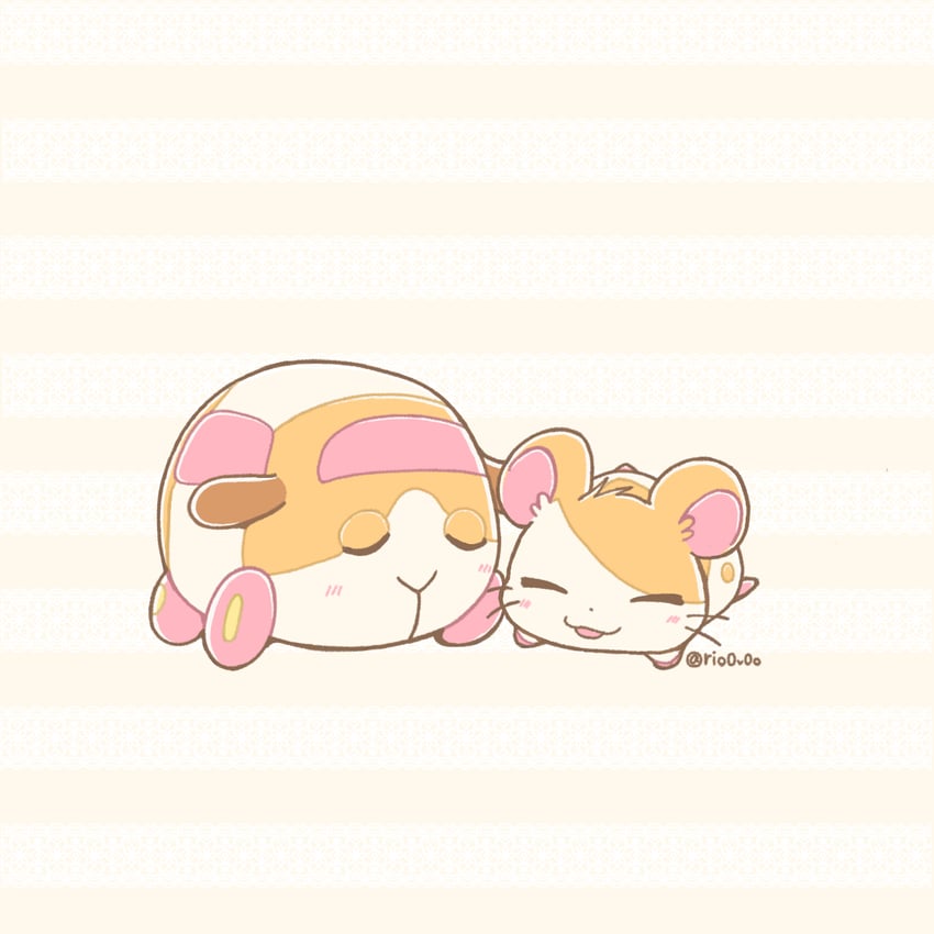 potato and hamtaro (pui pui molcar and 1 more) drawn by rio_(rio0v0o)
