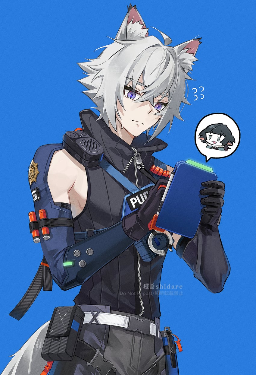 jane doe and seth lowell (zenless zone zero) drawn by shidare_(youh4016)
