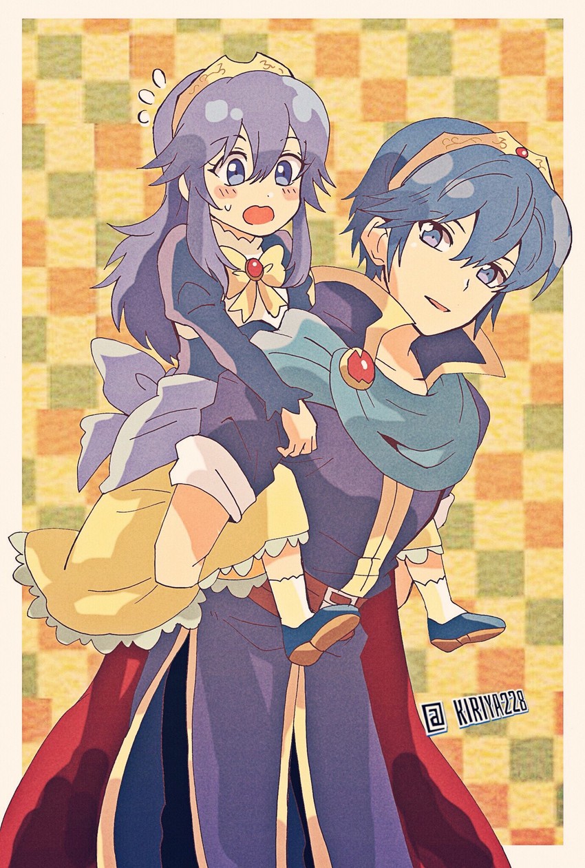 lucina and marth (fire emblem and 2 more) drawn by kiriya_(552260)