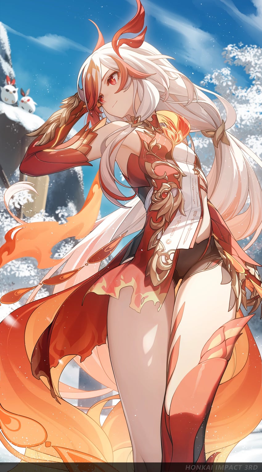 fu hua and jingwei (honkai and 1 more) drawn by de_da_xianyu