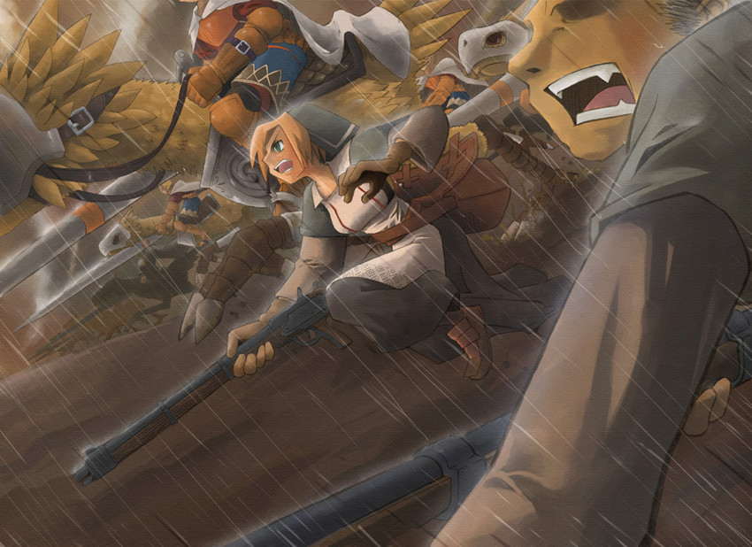 knight and chemist (final fantasy and 1 more) drawn by yunsuku