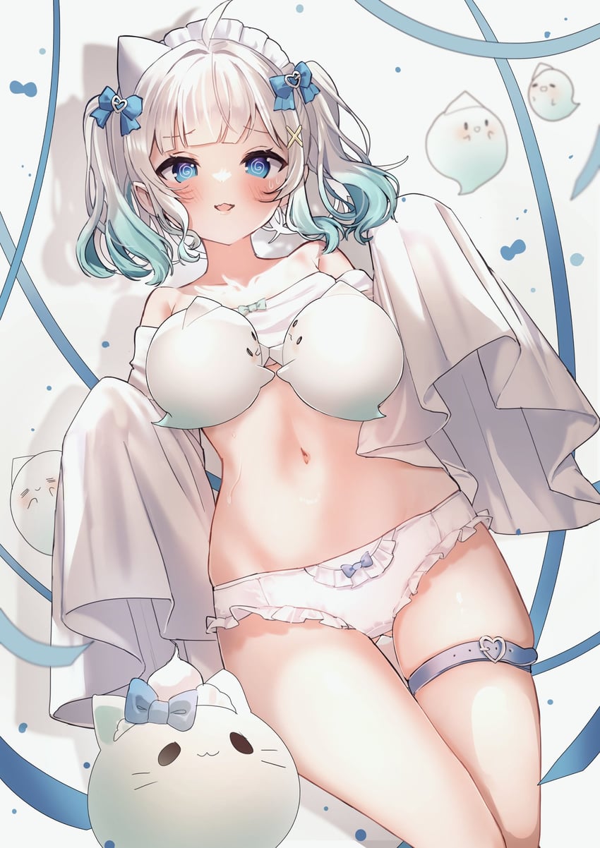 mint fantome and wisps (indie virtual youtuber) drawn by beryl_(blueberylpie)