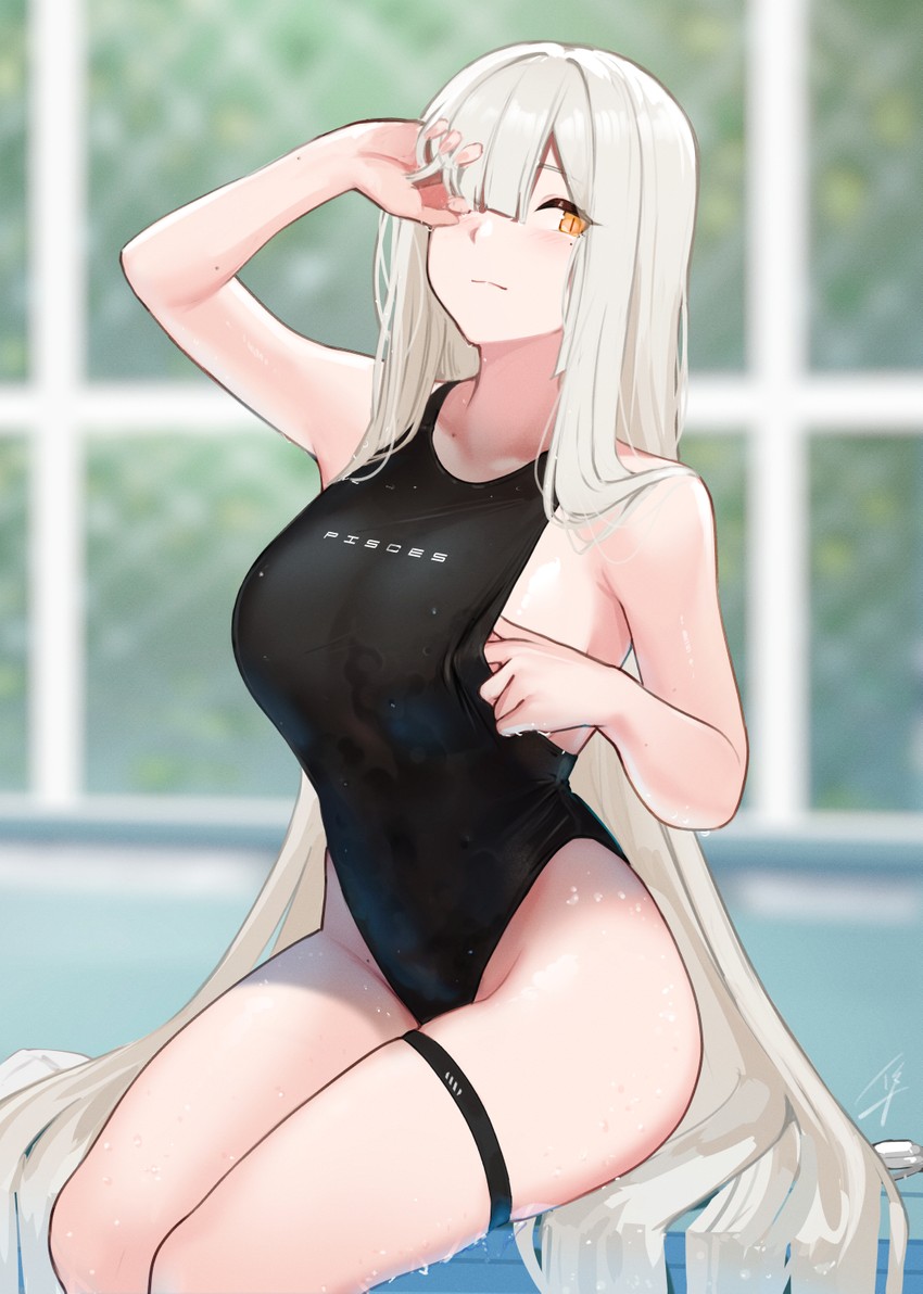 classy-white-haired girl (original) drawn by hayabusa_(vert_320)