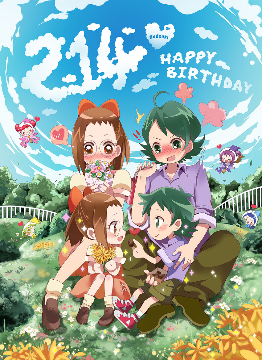 harukaze doremi, segawa onpu, fujiwara hazuki, senoo aiko, asuka momoko, and 1 more (ojamajo doremi) drawn by bottle_(x890264)