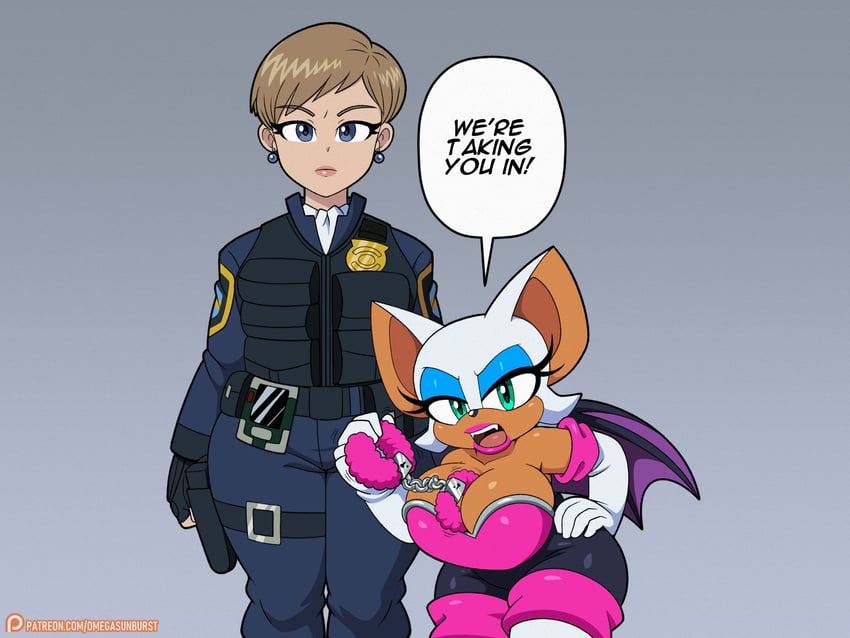 rouge the bat and topaz (sonic and 1 more) drawn by omegasunburst