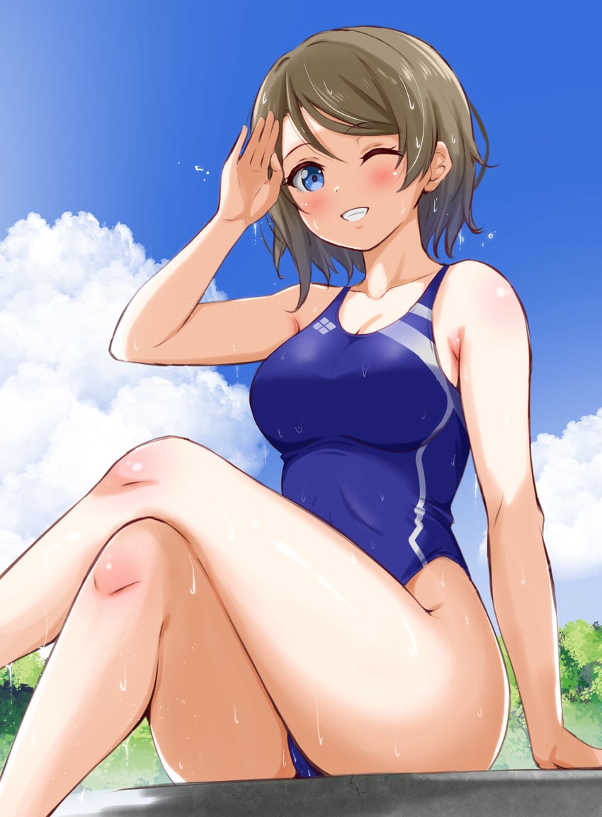 watanabe you (love live! and 1 more) drawn by murasaki_jintori