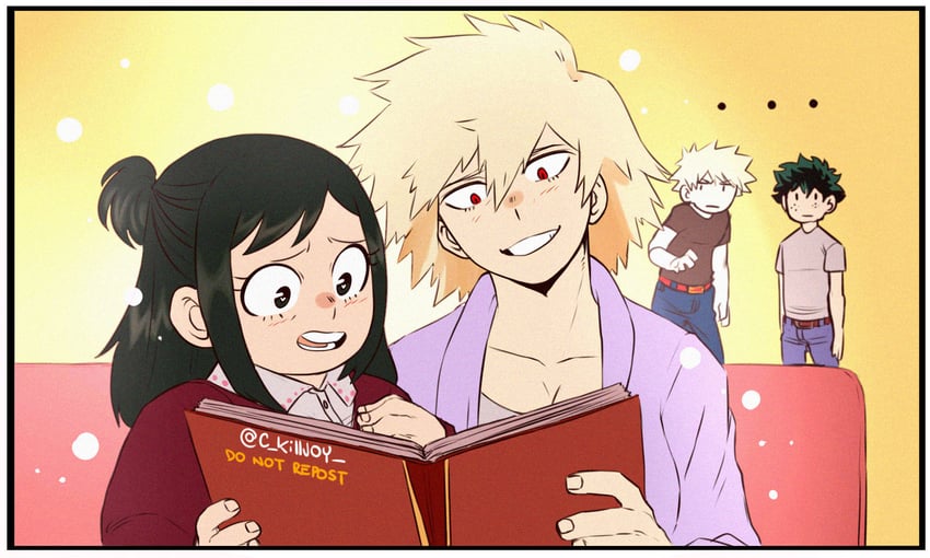 midoriya izuku, bakugou katsuki, bakugou mitsuki, and midoriya inko (boku no hero academia) drawn by mica_(c_killjoy)
