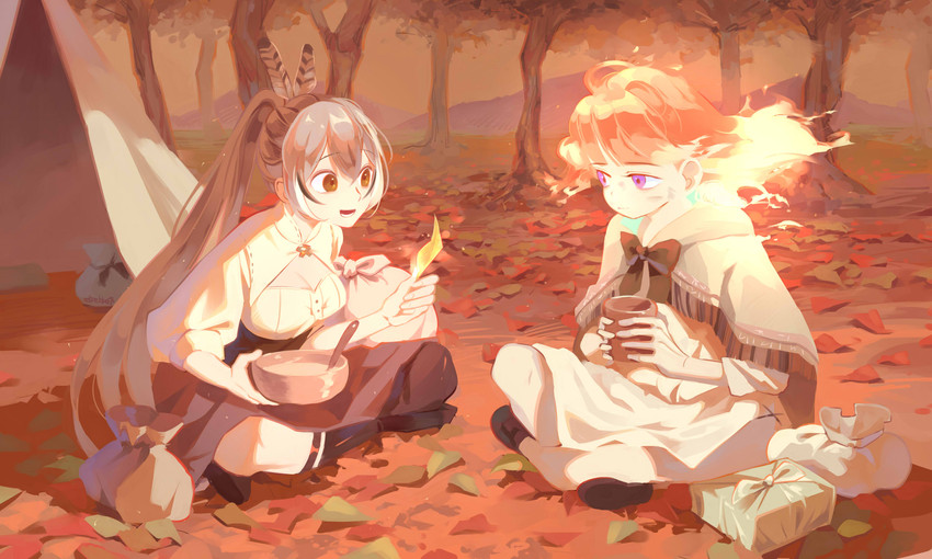 nanashi mumei and takanashi kiara (hololive and 1 more) drawn by ellie_niunai_zhuyi_zhe