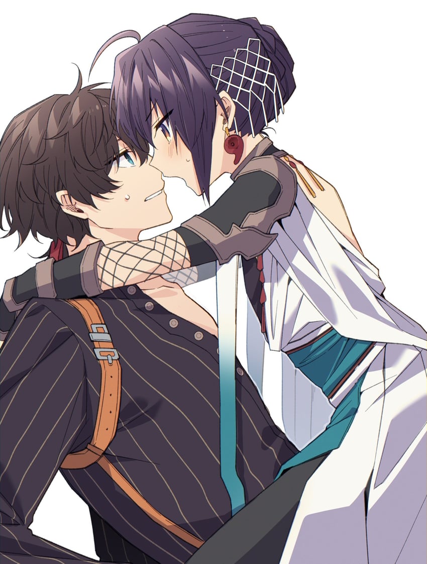 yamato takeru and miyamoto iori (fate and 1 more) drawn by ebi_fly_55