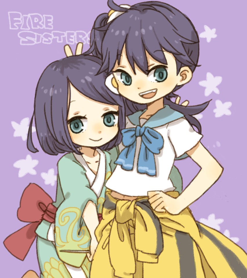 araragi karen and araragi tsukihi (monogatari and 1 more) drawn by yukke