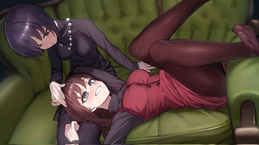 aozaki aoko and kuonji alice (mahou tsukai no yoru) drawn by chorogon