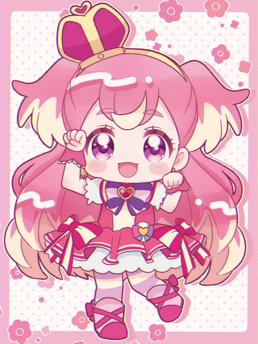 inukai komugi and cure wonderful (precure and 1 more) drawn by umiyuki_(umi_chu)