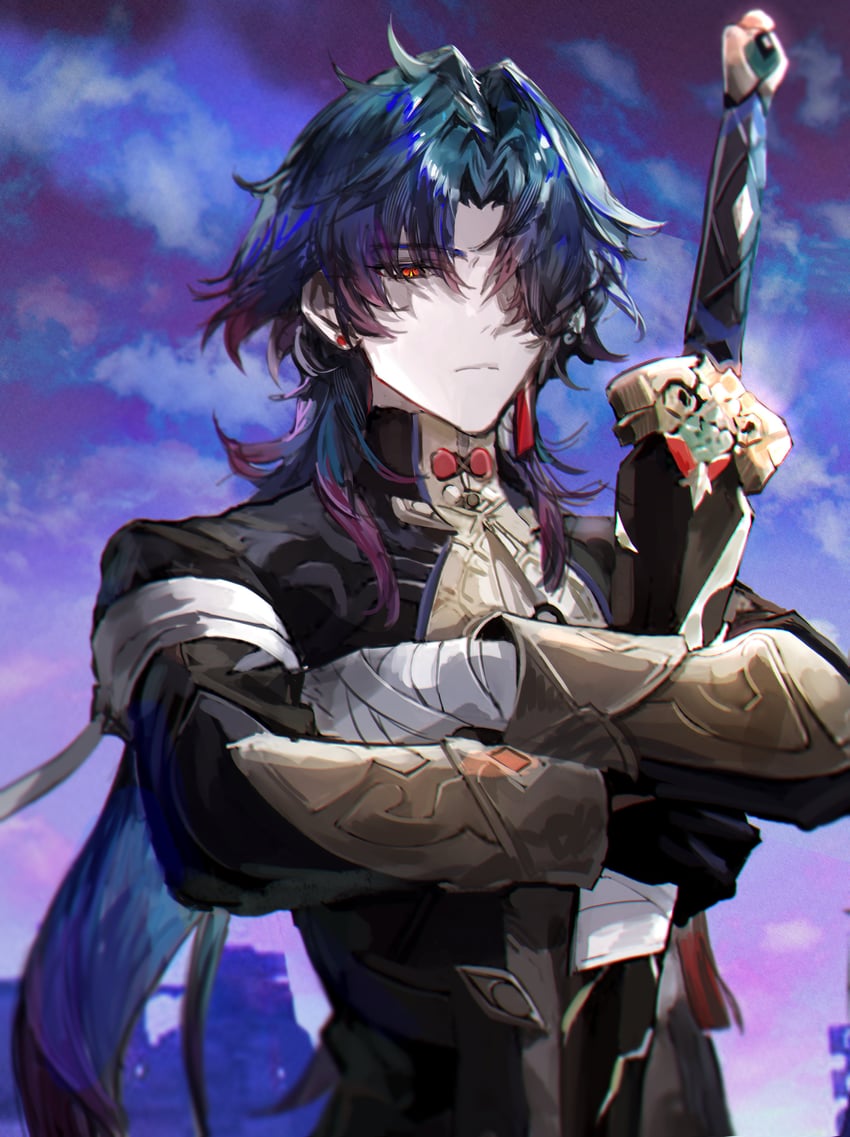 blade (honkai and 1 more) drawn by kkuekkue_(chifer1958)