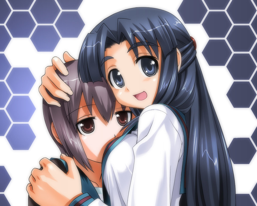 nagato yuki and asakura ryoko (suzumiya haruhi no yuuutsu) drawn by umekichi