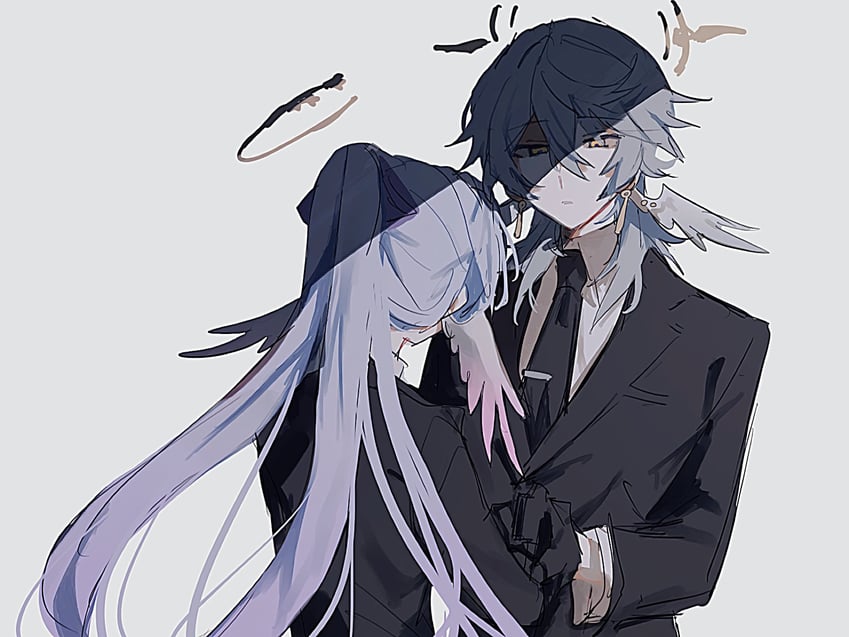 robin and sunday (honkai and 1 more) drawn by inagoinaire