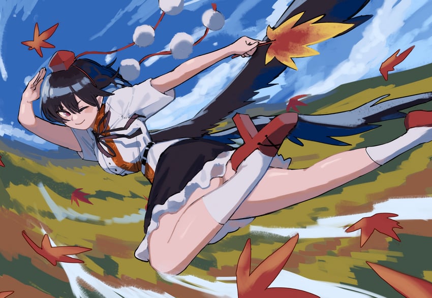 shameimaru aya (touhou and 1 more) drawn by tuck_(tuck23978434)