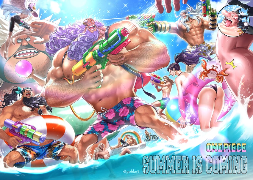 aokiji, marshall d. teach, jesus burgess, avalo pizarro, lafitte, and 6 more (one piece) drawn by youkan_(tako)