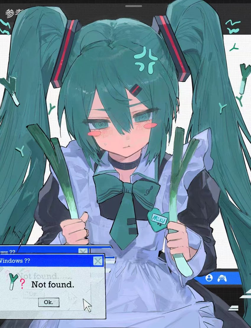 hatsune miku (vocaloid and 1 more) drawn by kaiaik_(zheliakaina)