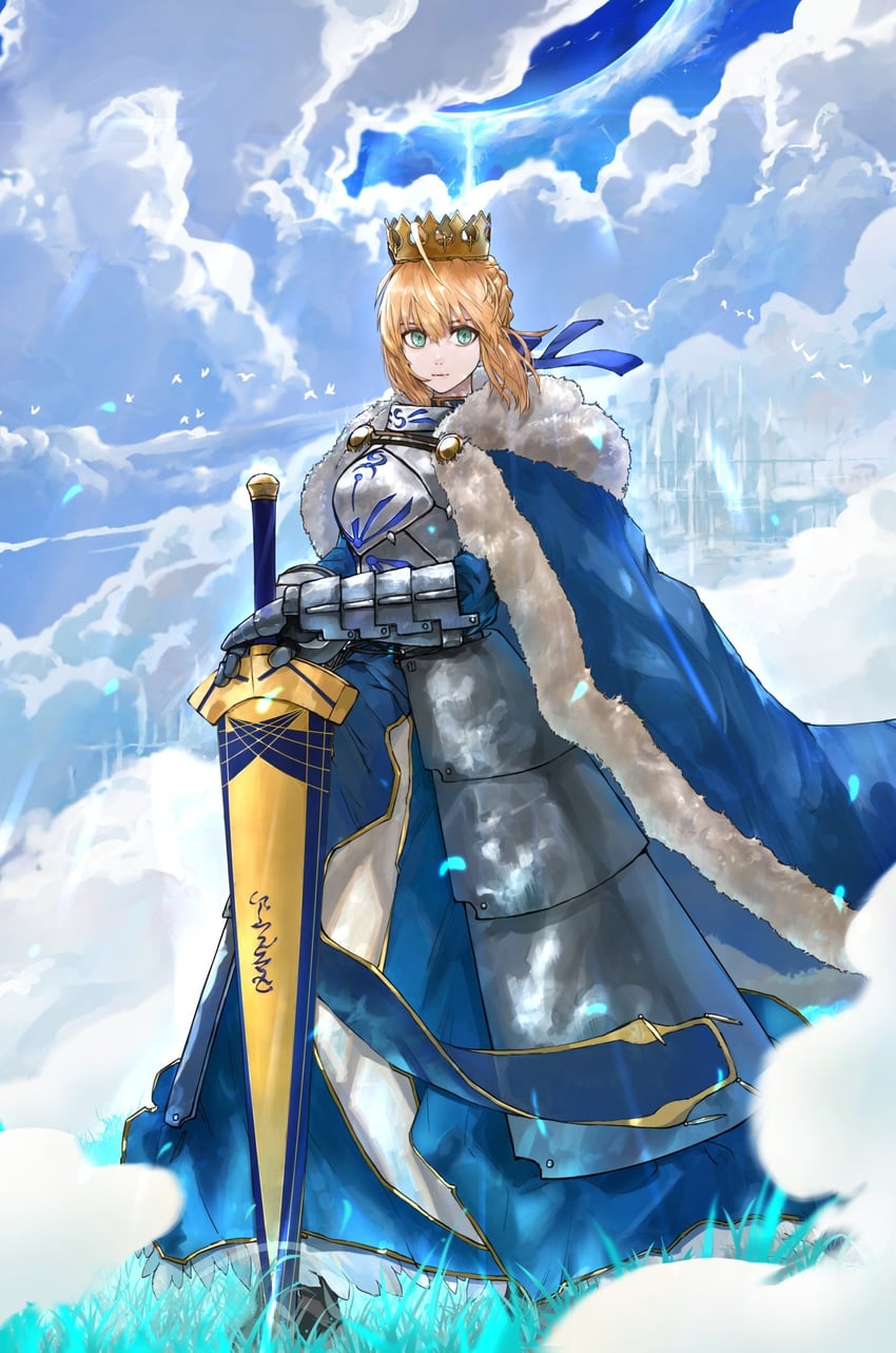 artoria pendragon and saber (fate and 2 more) drawn by neko_no_kedama