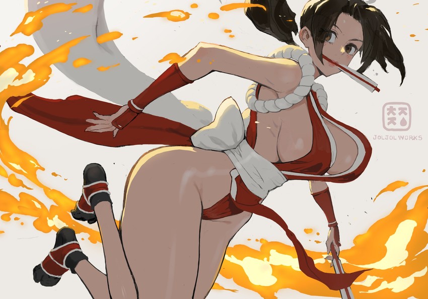 shiranui mai (the king of fighters and 1 more) drawn by chimjoljol_(cute_goblin)