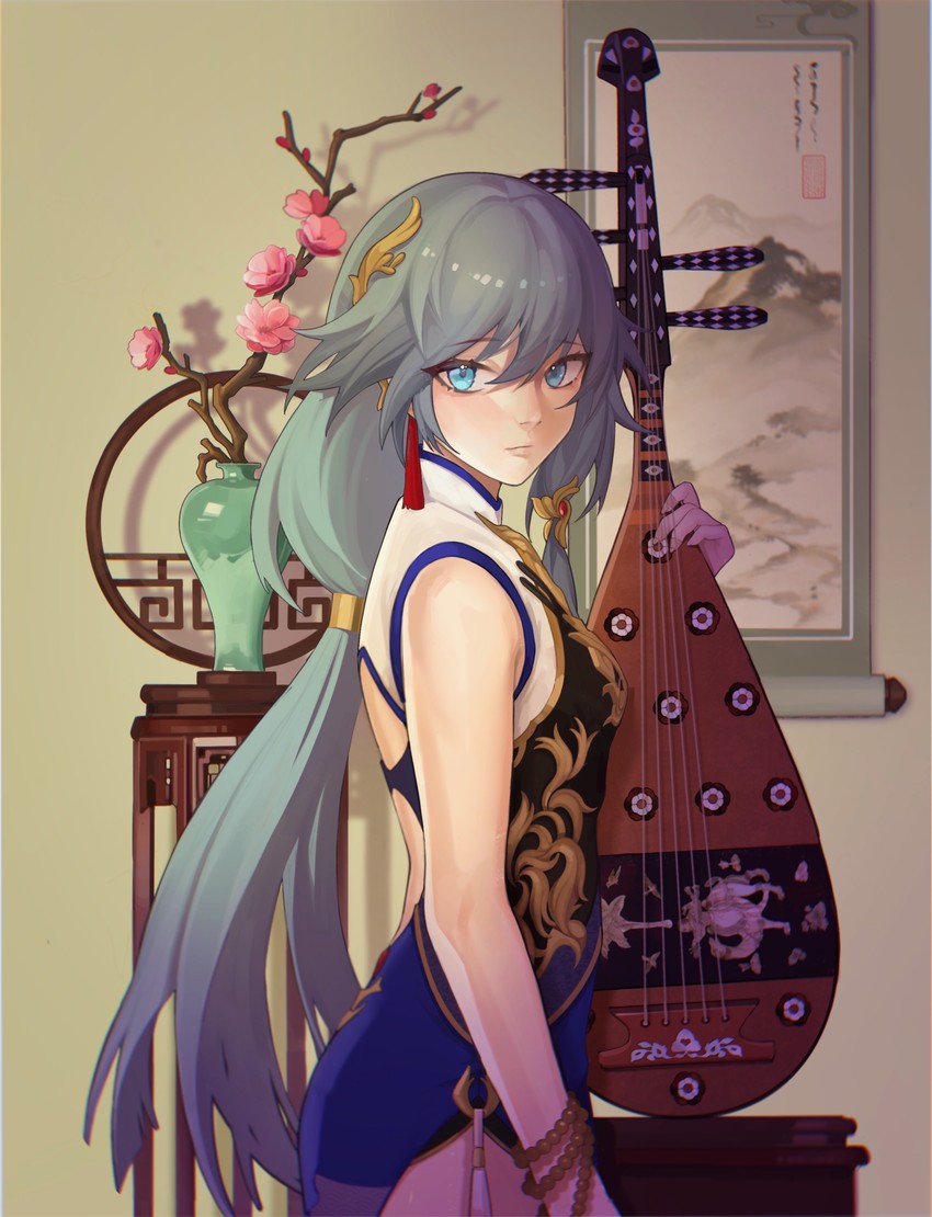 fu hua (honkai and 1 more) drawn by tutou_jiang